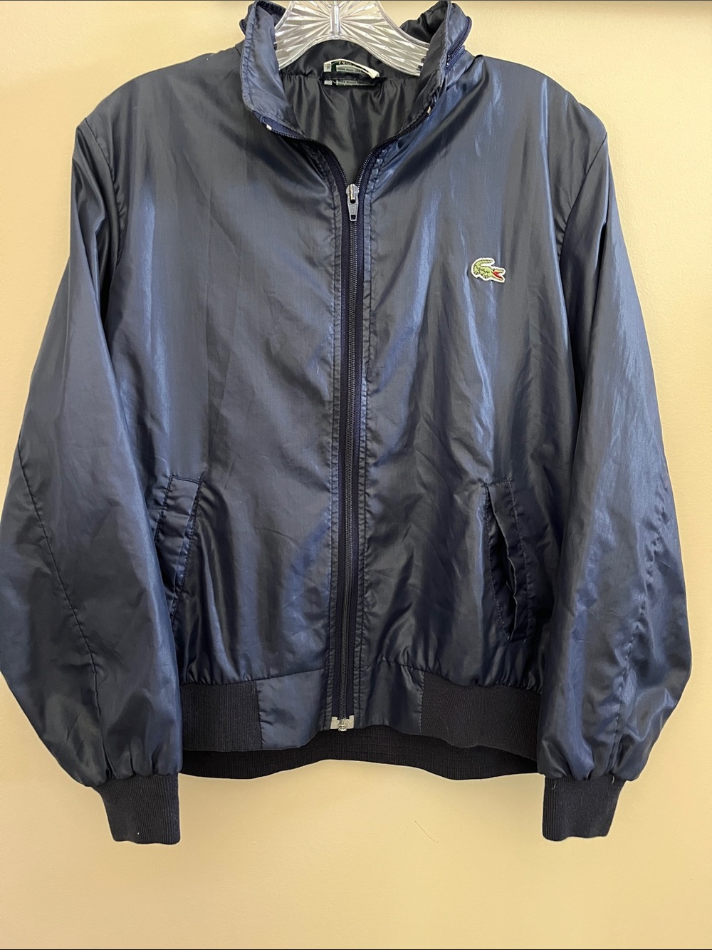 Izod Lacoste Vintage Zip-Up Windbreaker Jacket women’s size medium
